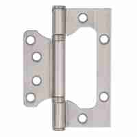 Комплект 10 шт. - Петля Ajax (Аякс) универсальная без врезки IN4000W 100/P-2B 100x2,3 SN (мат.никель)