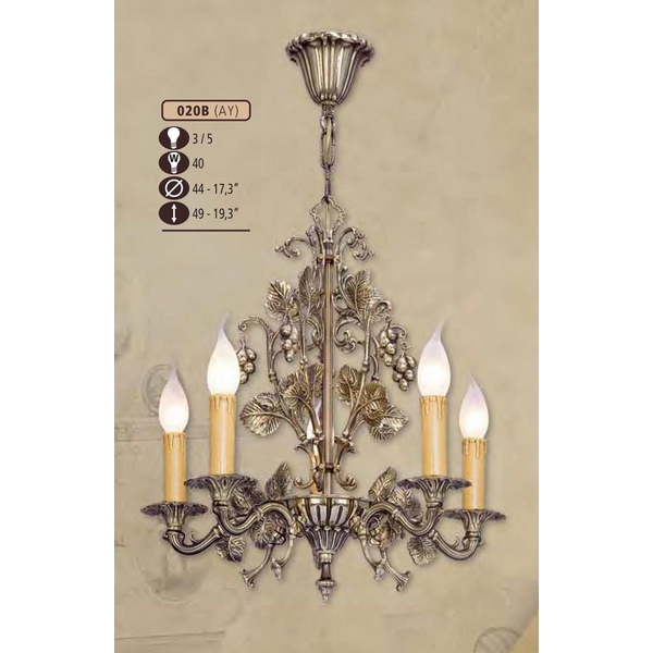 Люстра подвесная Riperlamp 020B/5 AY