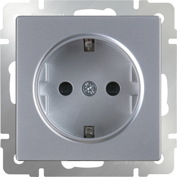 Розетка Werkel Глянцевый никель WL02-SKG-01-IP20