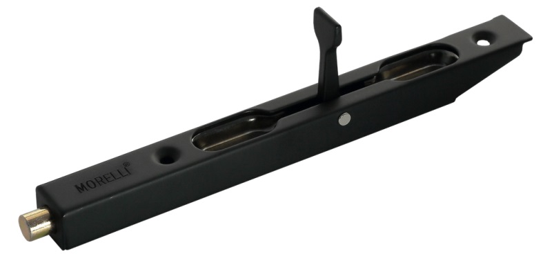 Шпингалет (Ригель) дверной Morelli L160 BL черный