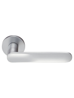 Ручка дверная Morelli GARAK MH-59-R6 MSC раздельная на круглой розетке 6 мм, цвет мат. сатин. хром, ЦАМ Light