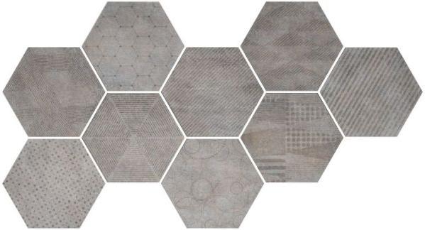 Керамогранит Serenissima Docklands Hexagon Freeport Grey напольная 24х27,7