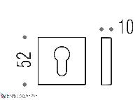 Накладка под цилиндр на квадратном основании COLOMBO MM13-GM матовый графит (2 шт)