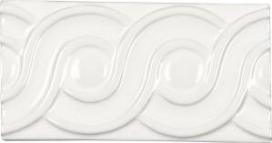 Плитка керамическая Adex Neri Relieve Clasico Blanco Z декор 15х7,5