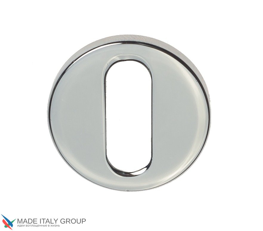 Накладка дверная круглая под ключ буратино Venezia Unique KEY-30 (серия SLIM) полированный хром 2 шт