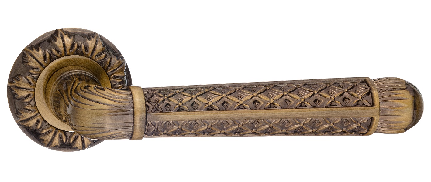 Ручка дверная Classic RENZ INDH 63-10 PCF "Альбино", кофе блест,декорат.розетка