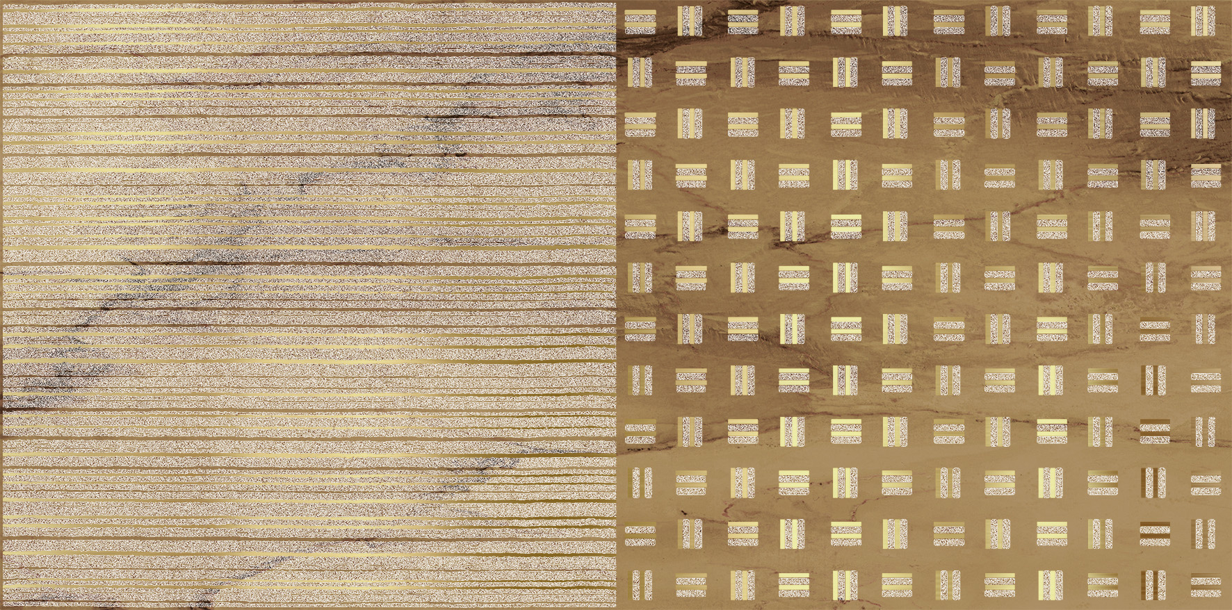 Керамогранит Brennero Decor Lumia Gold Visone Lapp/Rett 30x60 (комп/2 шт)