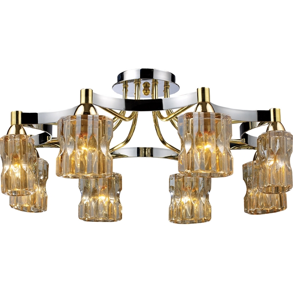 Потолочная люстра N-Light 919 919-08-13CG chrome/gold + shampagne