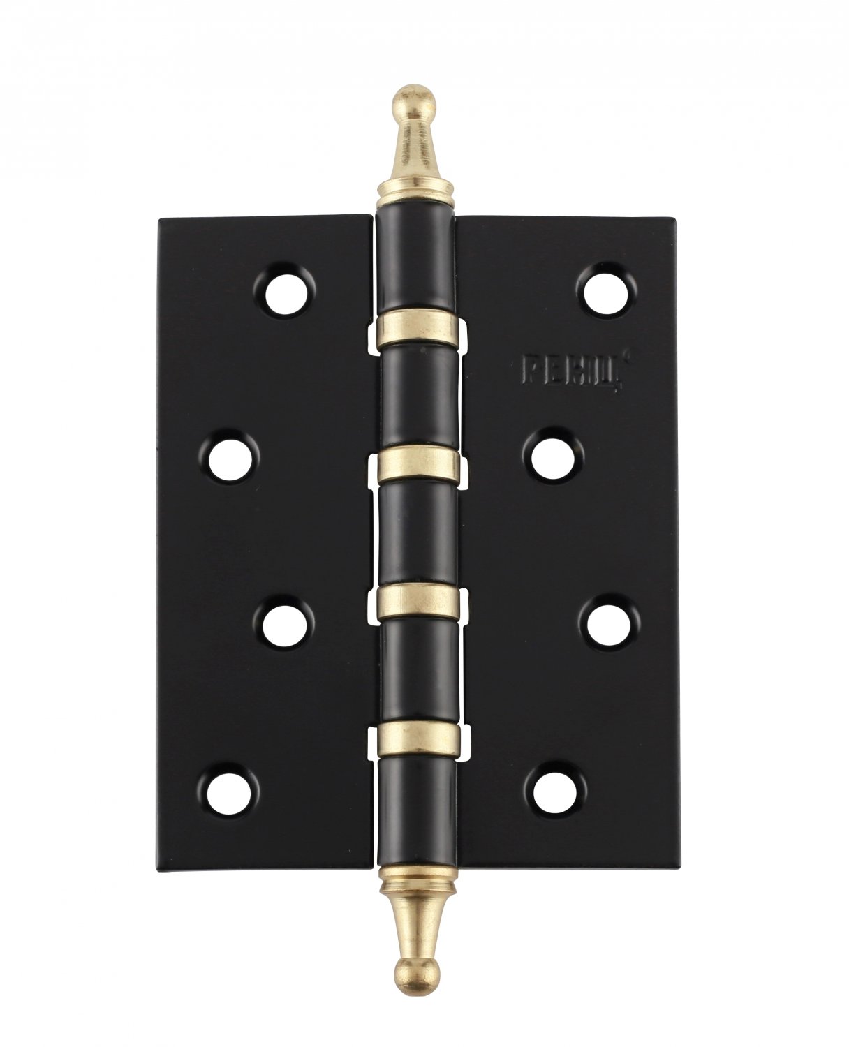 Петля дверная стальная RENZ IN100- 4BB CH B/PB 100*75*2,5, 4подш,с колп,черн/лат.бл