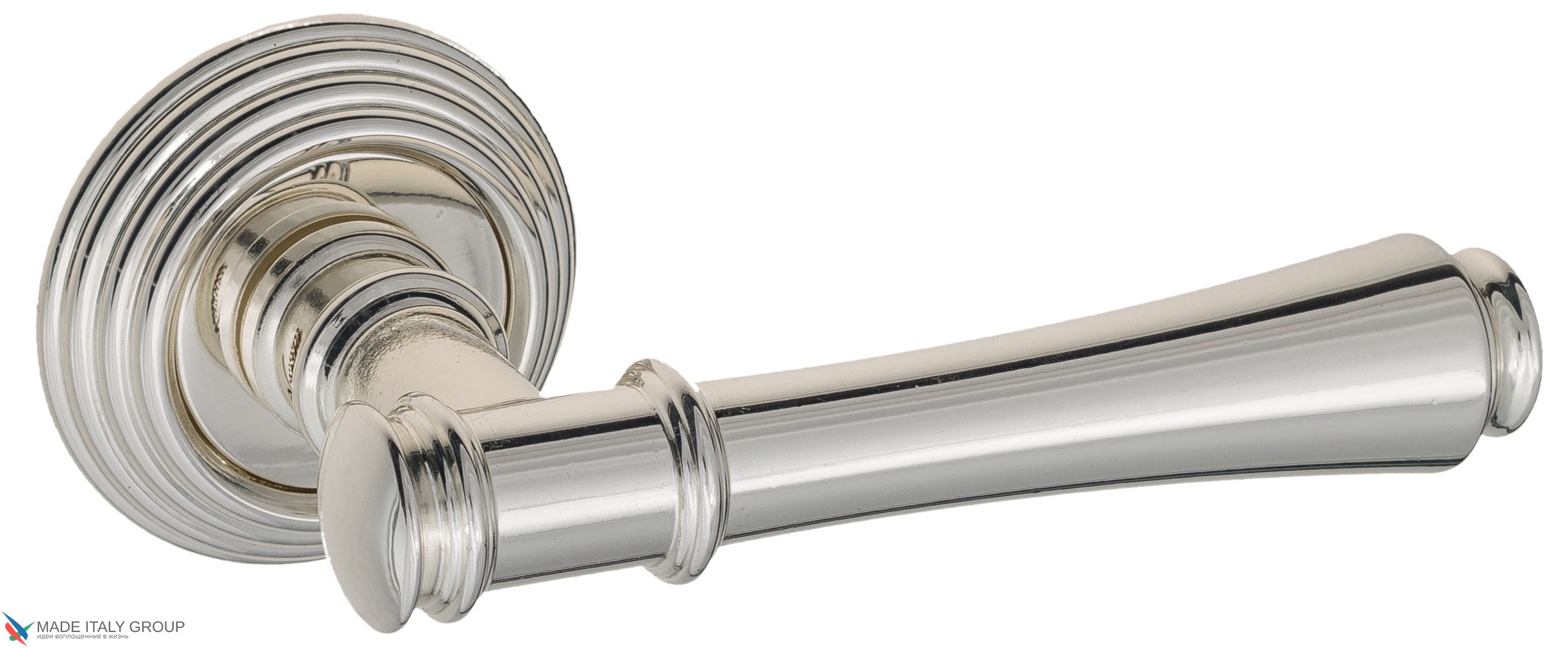 Дверная ручка Venezia "CALLISTO" D8 натуральное серебро