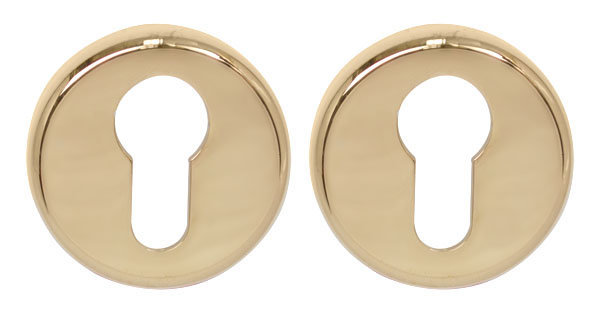 Накладка дверная с круглым основанием под цилиндр Colombo CD63 GB полированная латунь