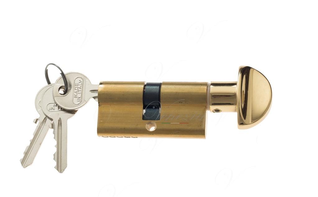 Цилиндр для замка Venezia 30/10/30 пол.латунь ключ/вертушка