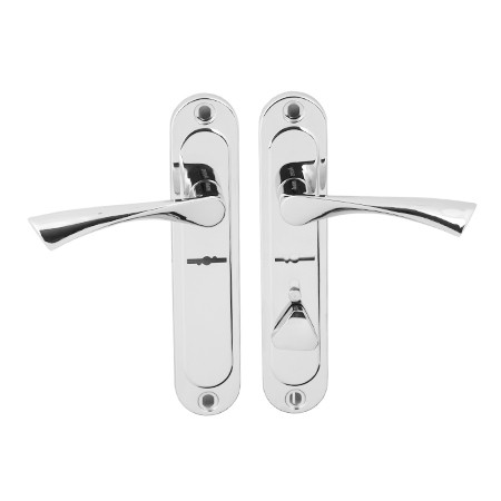 Ручка дверная на планке Avers HP-42.0123-S-C-CR-L Левый хром