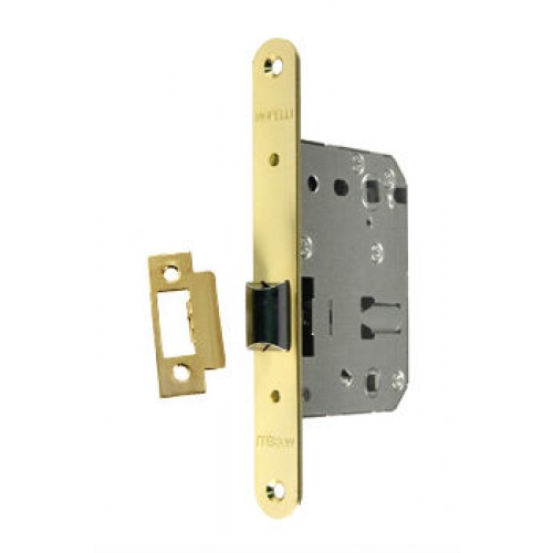 Замок дверной межкомнатный сантехнический Morelli O2070 PG золото скругленная планка с металл. яз.
