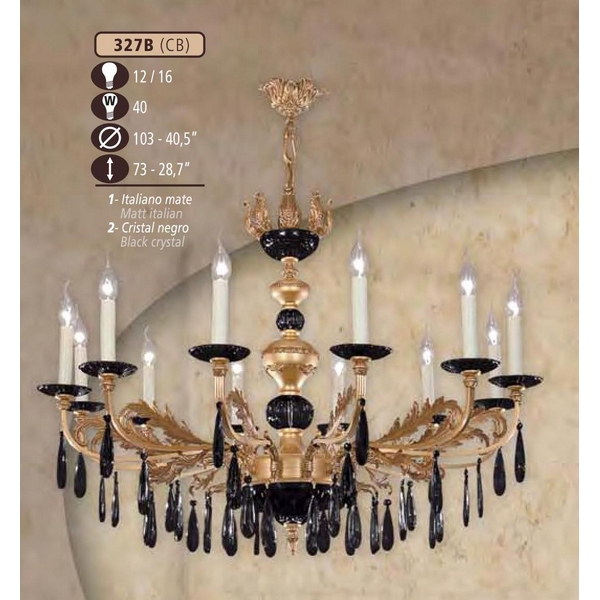 Люстра подвесная Riperlamp 327B/12 CB MATT ITALIAN