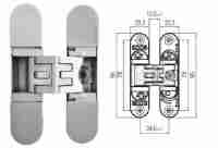Петля дверная скрытой установки Krona Koblenz Kubica 6200 DXSX 45кг. мат.никель