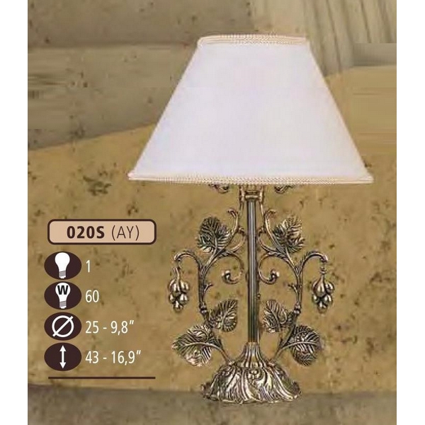 Интерьерная настольная лампа Riperlamp 020S/1 AY CREAM SHADE