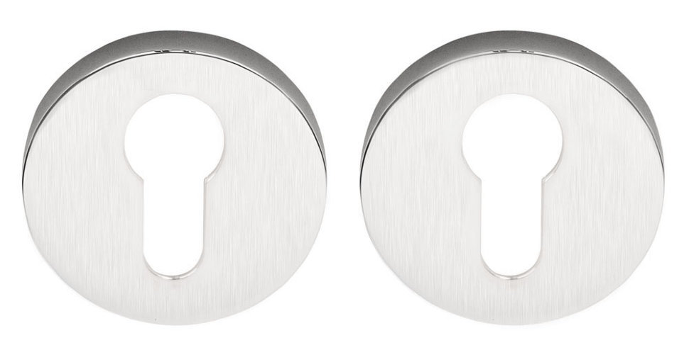 Накладка дверная с круглым основанием под цилиндр Colombo FF13-CM матовый хром