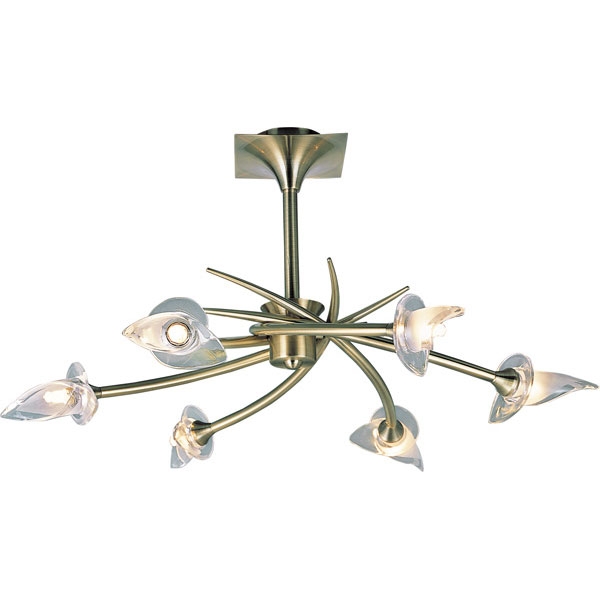 Люстра потолочная N-Light PX-0653/6A antique brass