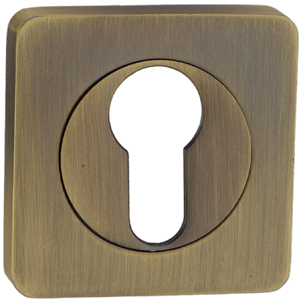 Накладка квадратная на цилиндр RENZ INET 02 MAB бронза античная матовая