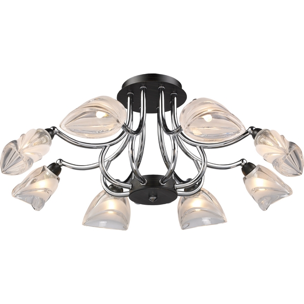 Потолочная люстра N-Light 416 416-08-13 chrome + dark wengue