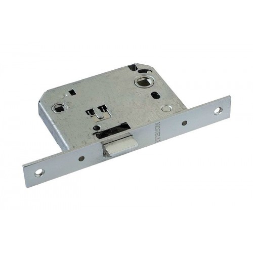 Замок дверной межкомнатный сантехнический Morelli 2070P SN никель пластиковый язычок