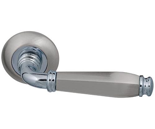 Ручка дверная межкомнатная Fuaro Enigma RM SN/CP-3 матовый никель/хром