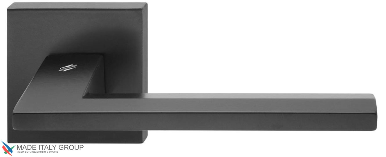 Дверная ручка на квадратном основании COLOMBO Electra MS11RSB-NM матовый черный