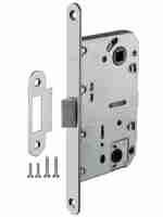 Замок двериой межкомнатный сантехнический Fuaro Plastic P96WC-50 SN матовый никель пласт.яз.