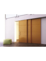 Комплект фурнитуры для раздвижных дверей Morelli SLIDING SET TELESCOP 2 до 60kg, двустворчатый, крепление на потолок, классический стопор