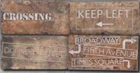Керамогранит Cir New York Road Signs Mix Chelsea напольная 10х20