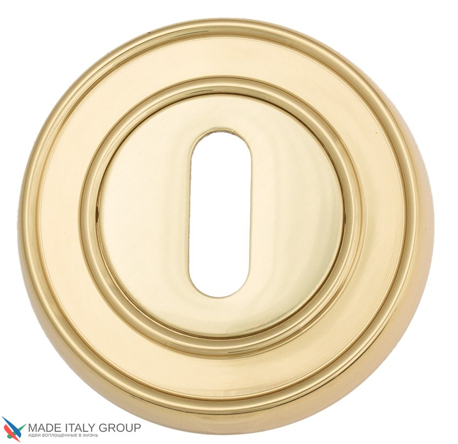 Накладка дверная под ключ буратино Venezia KEY-1 D6 полированная латунь (2шт.)