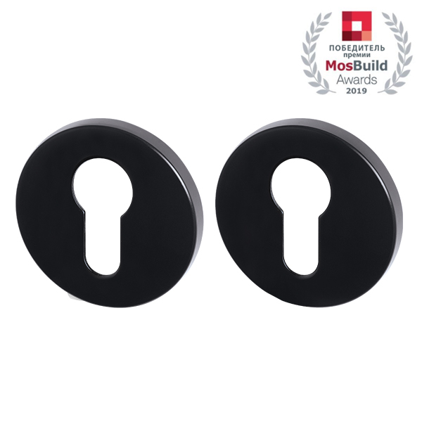 Накладка дверная с круглым основанием под цилиндр Armadillo CYLINDER ET URS BL-26 черный