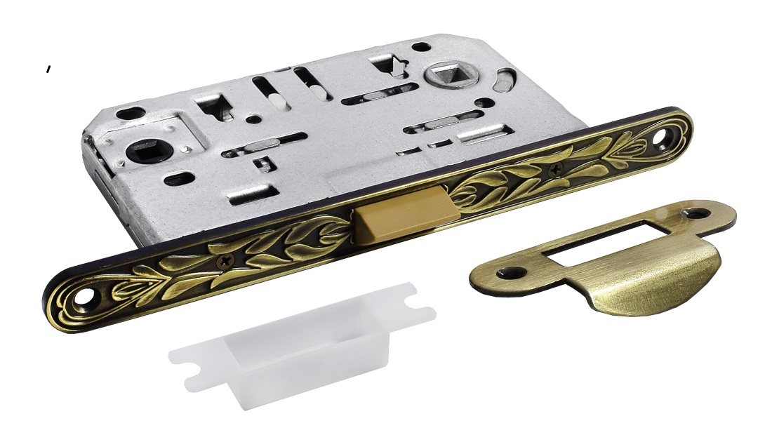 Замок дверной межкомнатный сантехнический Morelli 1895P-U IB итальянская бронза пласт.яз.