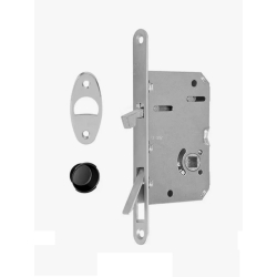 B08981.50.34 AGB (АГБ) Защелка врезная WC для раздвижных дверей (матовый хром) SCIVOLA TRE