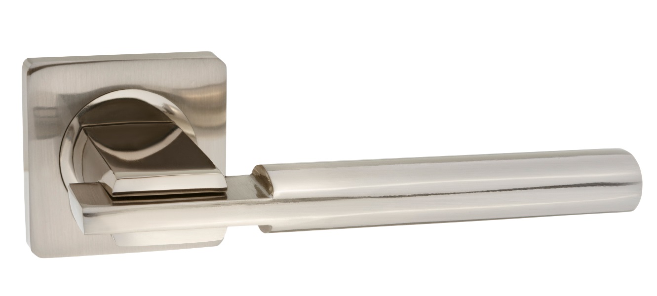 Ручка дверная RENZ INDH 59-02 SN/NP "ЛоRENZо", ник мат./ник.бл. КВ