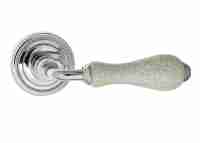 Ручка дверная межкомнатная Venezia Colosseo D3 Белая керамика+полированный хром