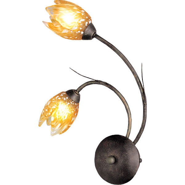 Бра N-Light BX-0322/2 gold with clear red