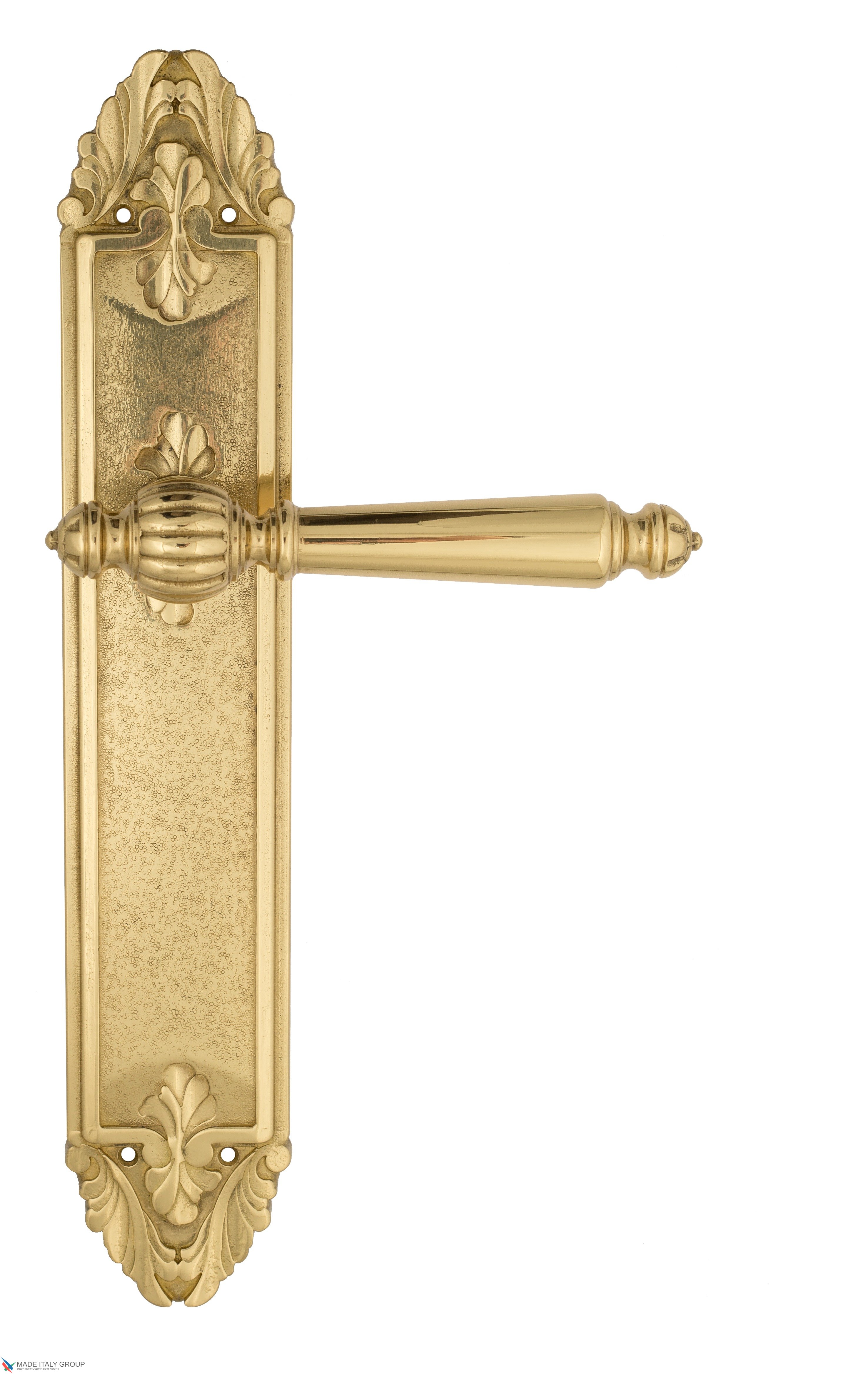 Дверная ручка Venezia "PELLESTRINA" на планке PL90 полированная латунь