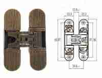 Петля дверная скрытой установки Krona Koblenz Kubica 6200 DXSX 45кг. состар.бронза