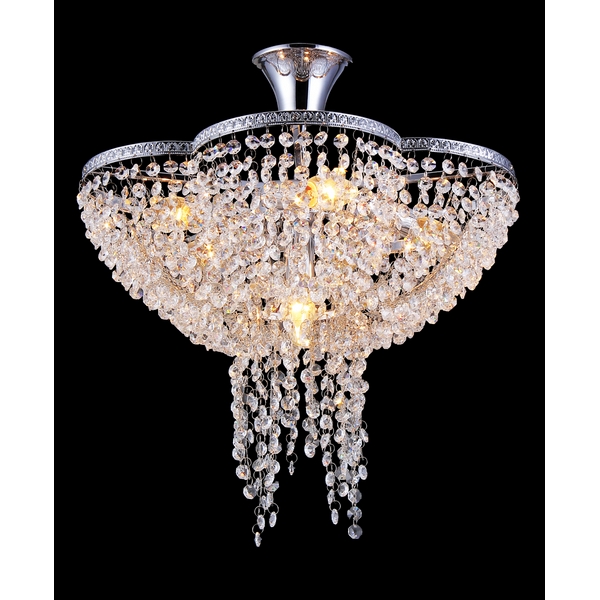 Люстра потолочная Natali Kovaltseva IMPERIALE 11425/5+1C CHROME