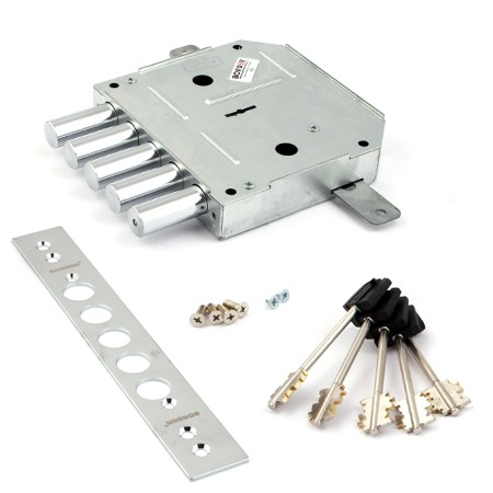 Замок врезной сувальдный дверной Border 72221-ЗВ8-6КЛ5Т хром