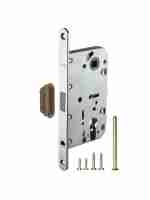 Замок межкомнатный под цилиндр Fuaro MAGNET M85C-50 CP (хром) (new plate)