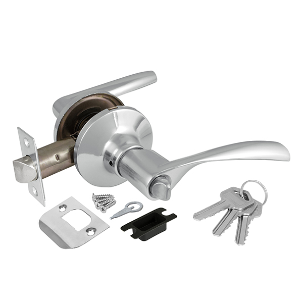 Ручка защелка (кноб) дверная Ajax 6010 CP-E (кл./фик.) хром