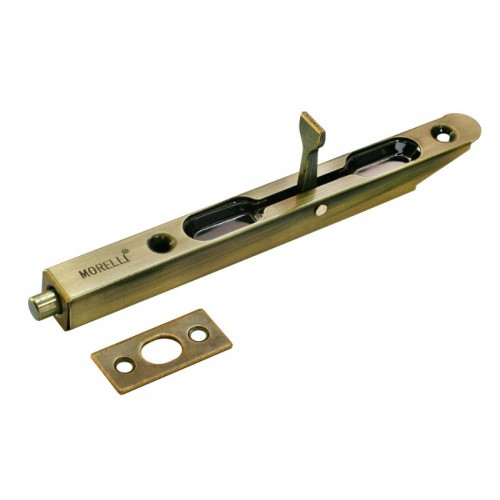 Шпингалет (Ригель) дверной скругленный корпус Morelli OL160 AB бронза