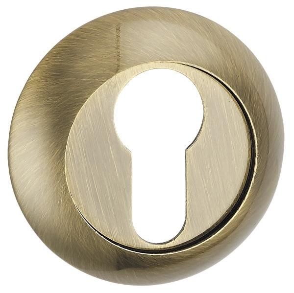 Накладка дверная с круглым основанием под цилиндр Punto ET TL ABG-6 зеленая бронза