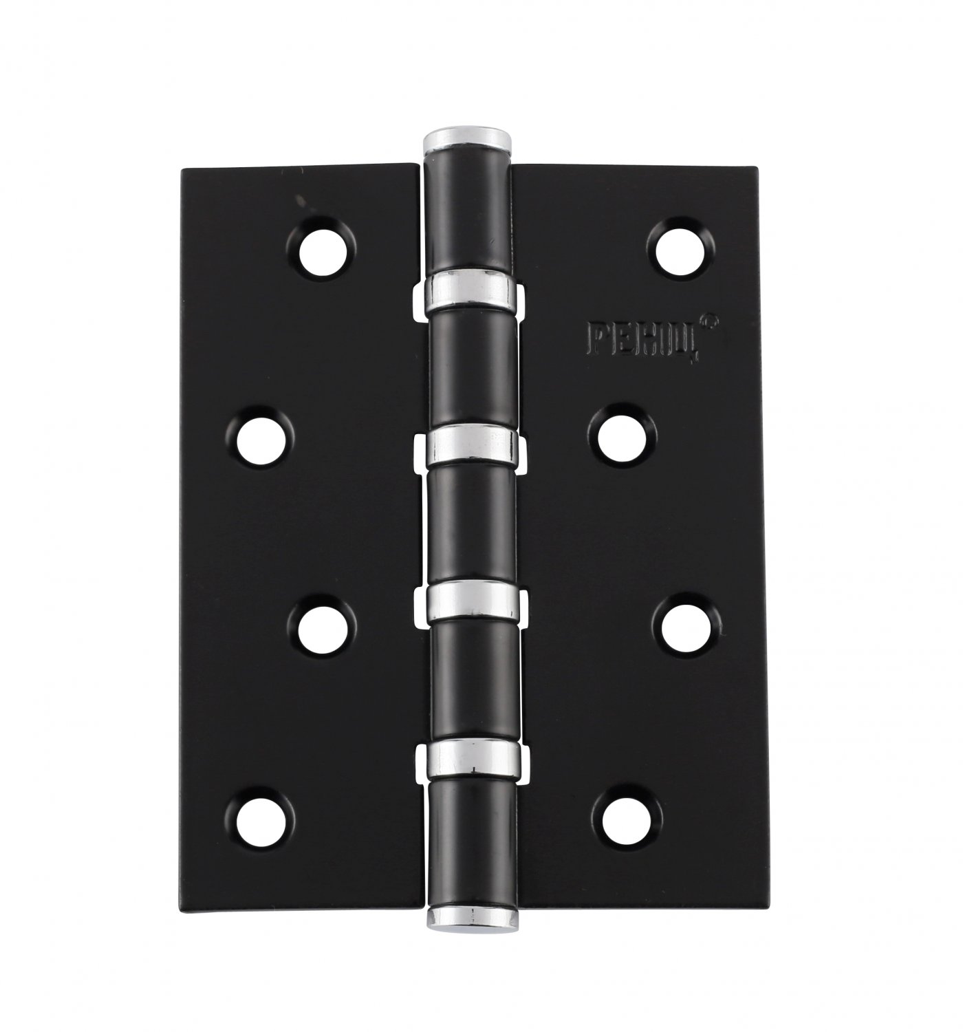 Петля дверная стальная RENZ IN100-4BB FH B/CP 100*75*2,5, 4подш, б/колп,черн/хр.бл