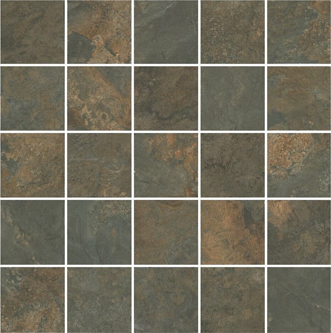Декор Kerama Marazzi Рамбла коричневый мозаичный MM12132 25х25