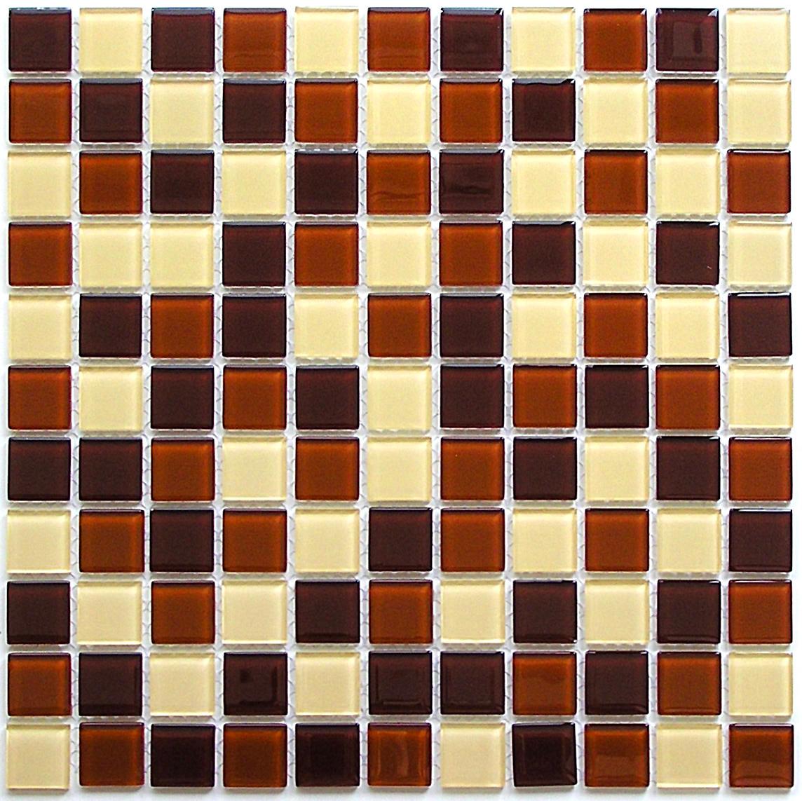 Мозаика Bonaparte стекло с камнем Toffee Mix 4х25х25 30х30