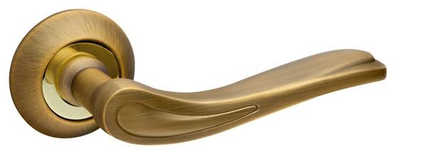 Ручка дверная межкомнатная Fuaro Melody RM AB/GP-7 бронза/золото